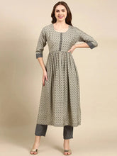 Women's Taupe Printed Kurta SetKC-1007-Taupe